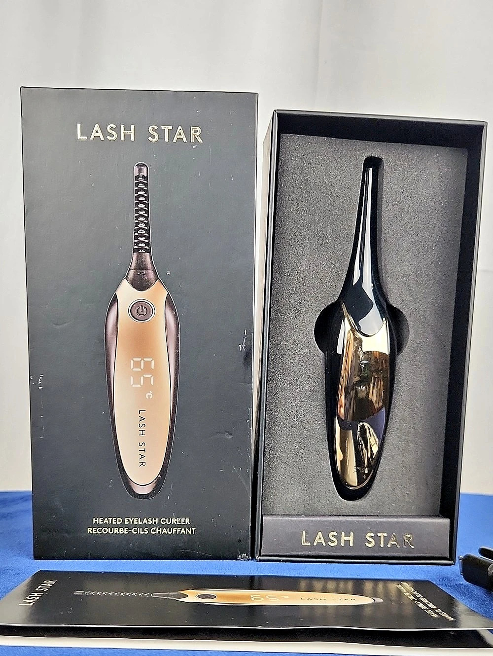 Lash Star Heated Eyelash Curler Gold & Black
